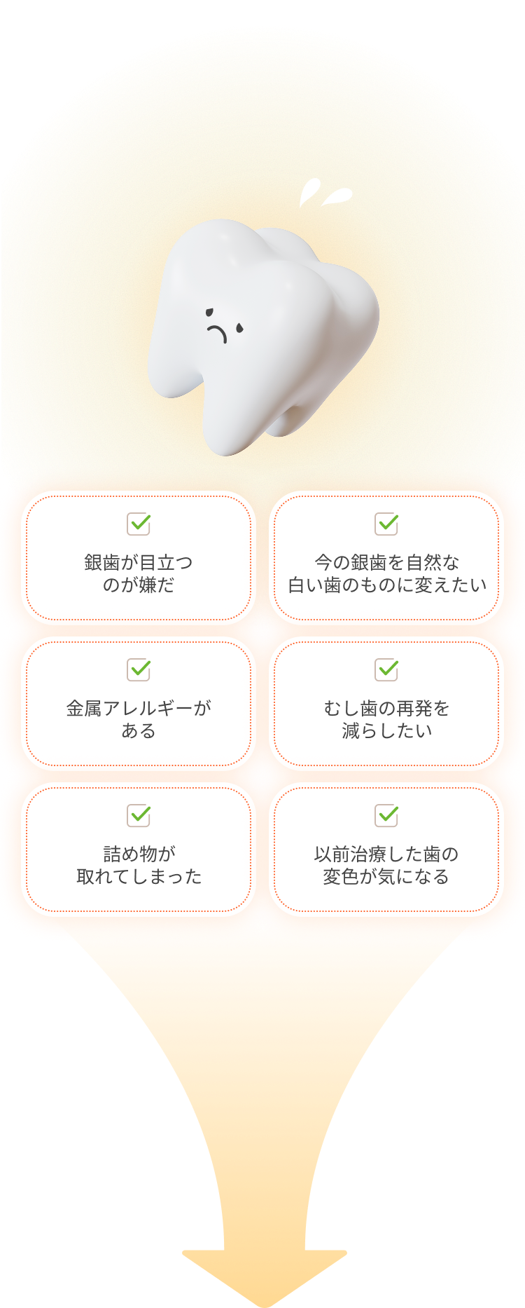 歯の見た目や健康について、こんなお悩みはありませんか？